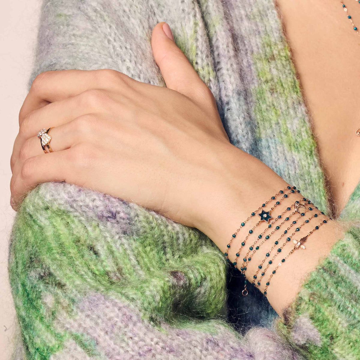 Classic Gigi Jungle bracelet, Rose Gold, 7.5