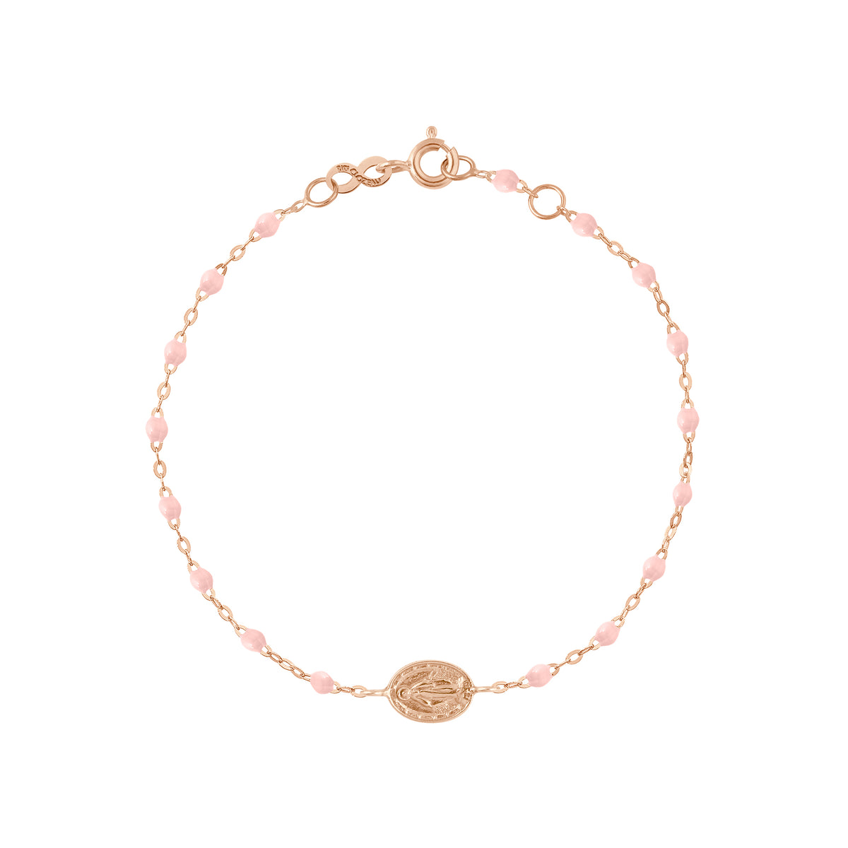 Madone Charm Classic Gigi Baby Pink bracelet, Rose Gold, 6.7