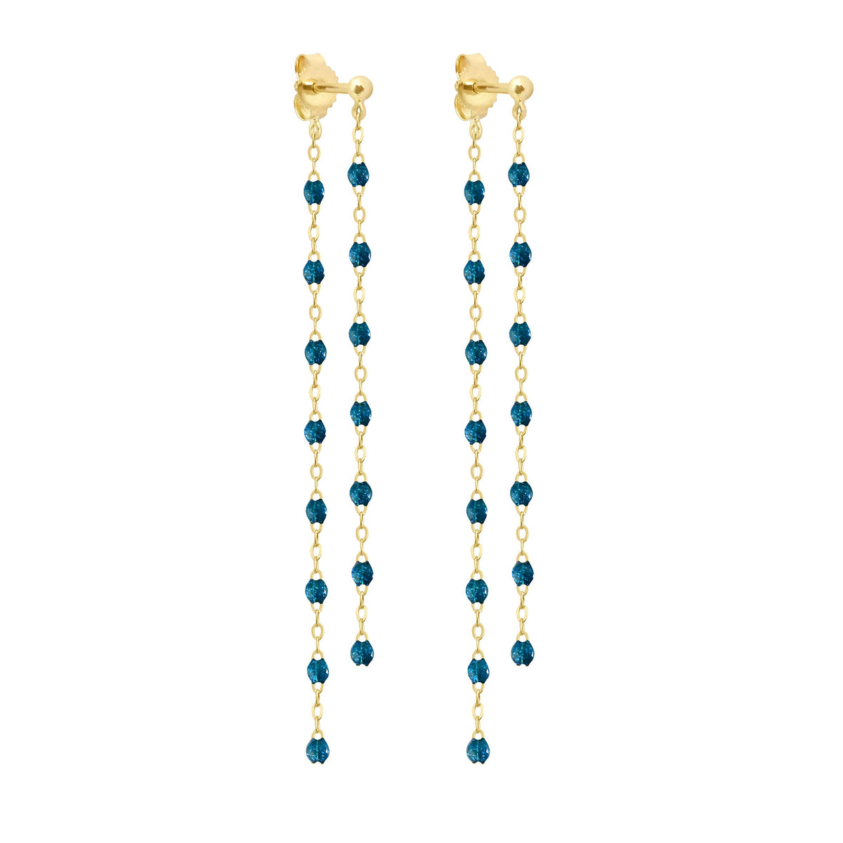 Classic Gigi dangling Jungle earrings, Yellow Gold – Gigi Clozeau