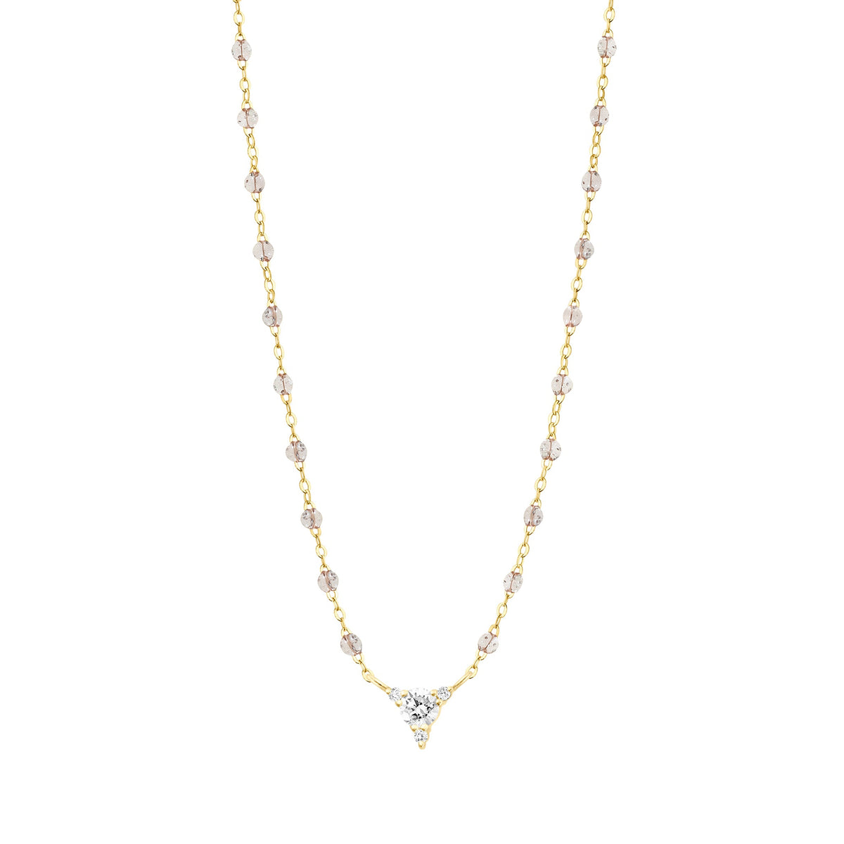 Kosmos Sparkle Necklace, Yellow Gold, 16.5