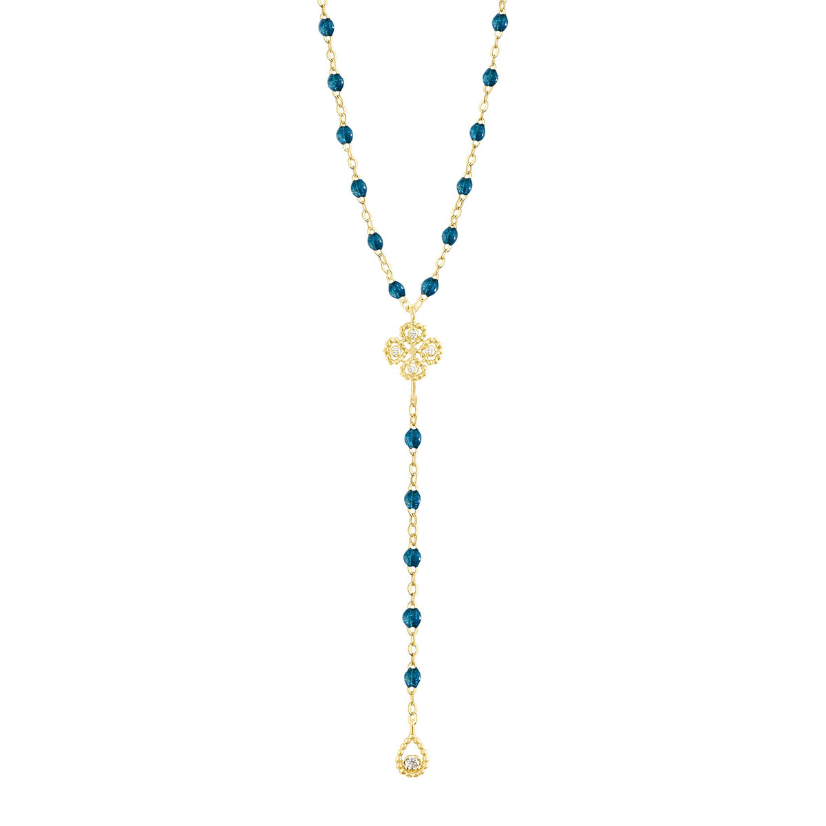 Lucky Classic Gigi Jungle diamond Lariat, Yellow Gold, 17.7