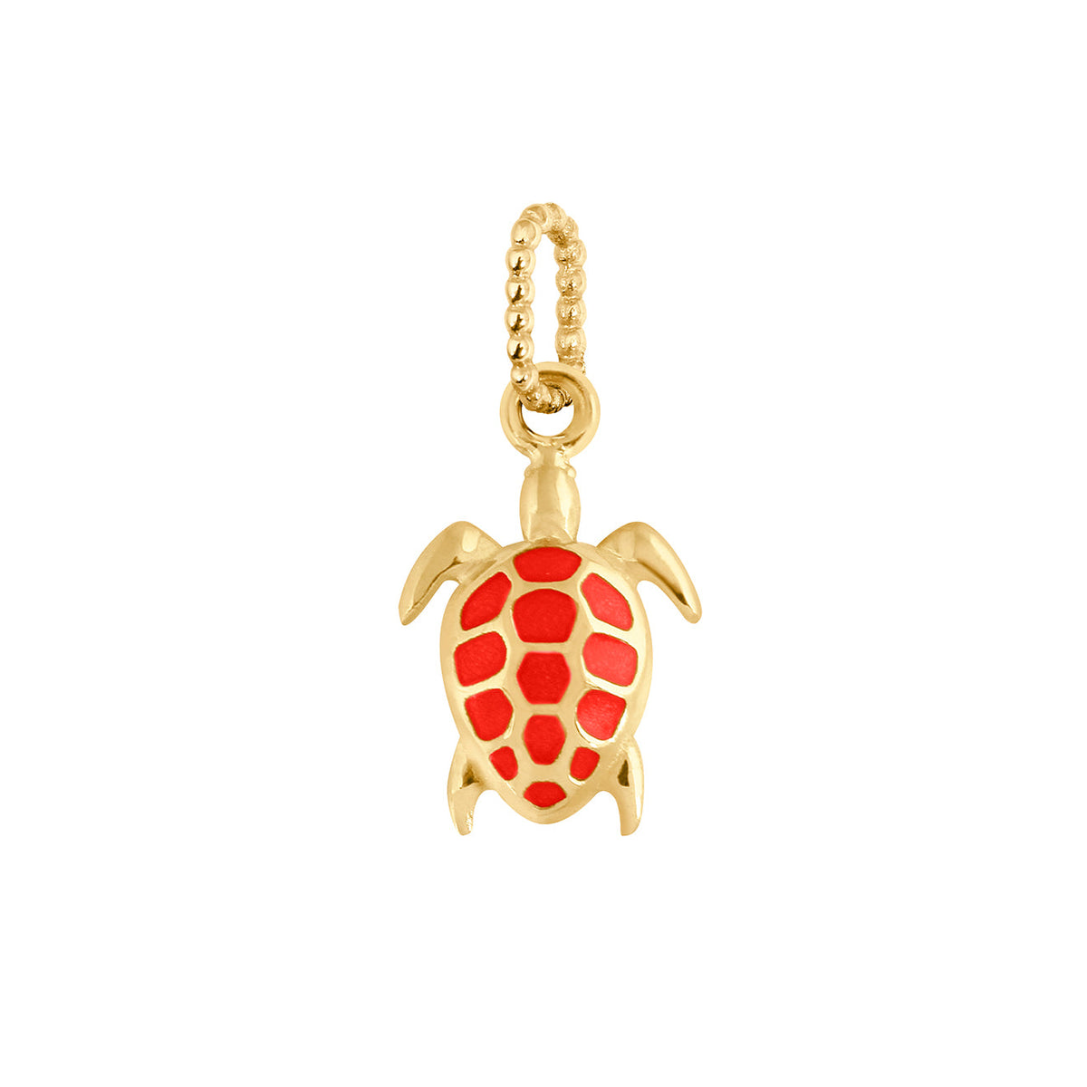 Turtle Coral Pendant, Yellow Gold | Gigi Clozeau - Luxury Fine Jewelry