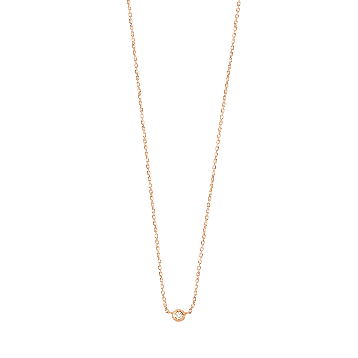 Pure Gigi Dot Necklace, Rose Gold, 15.7