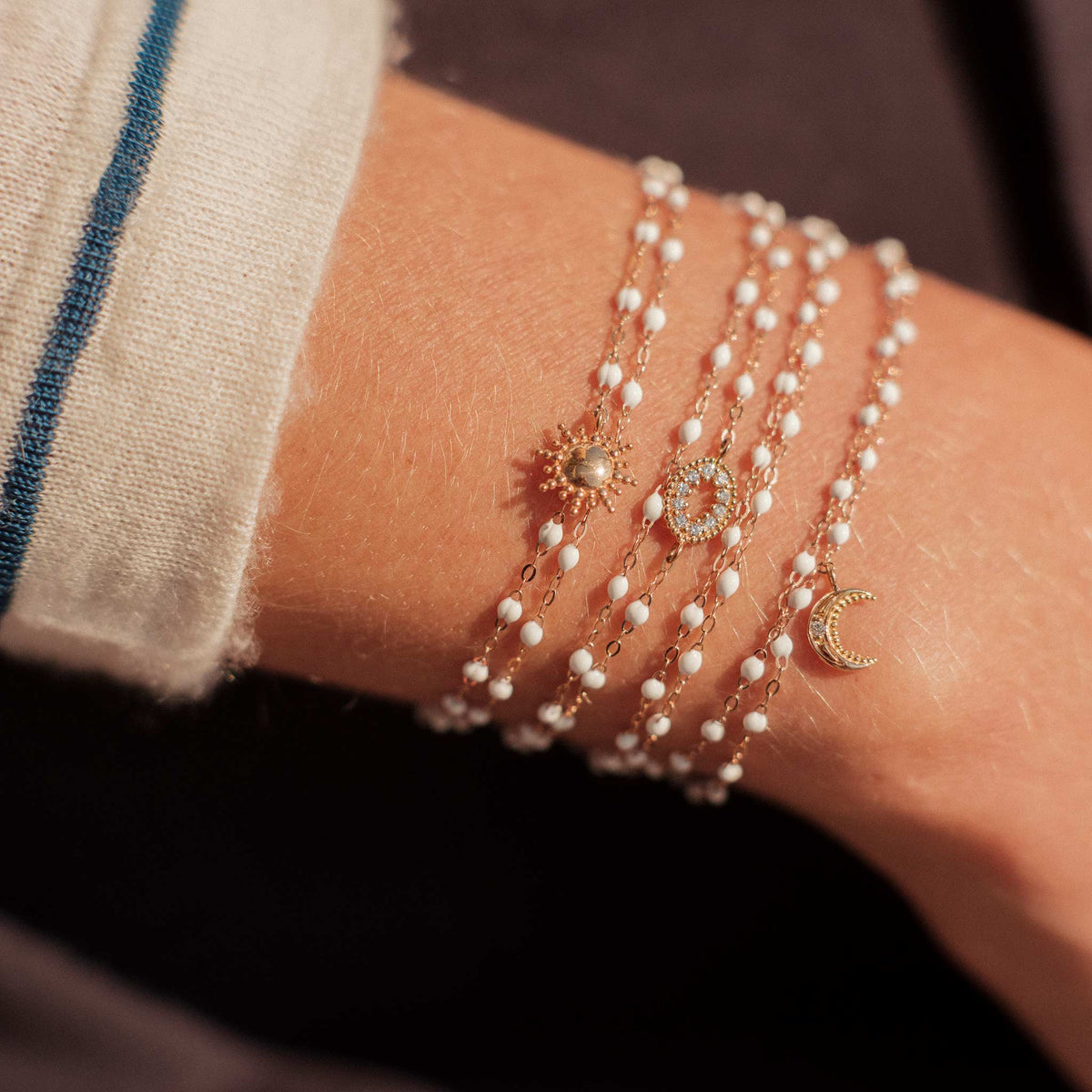 Bracelet With Round And Heart Beads - Connemara Marble