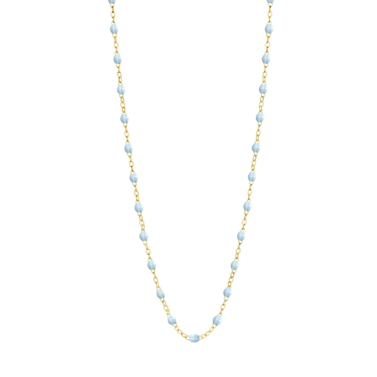 Classic Gigi Baby Blue necklace, Yellow Gold, 19.7