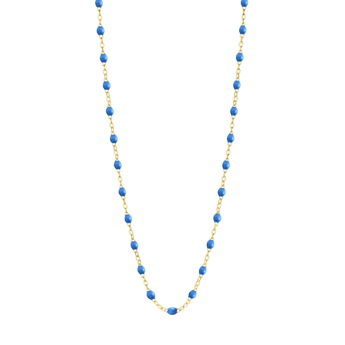 Classic Gigi Blue necklace, Yellow Gold, 17.7