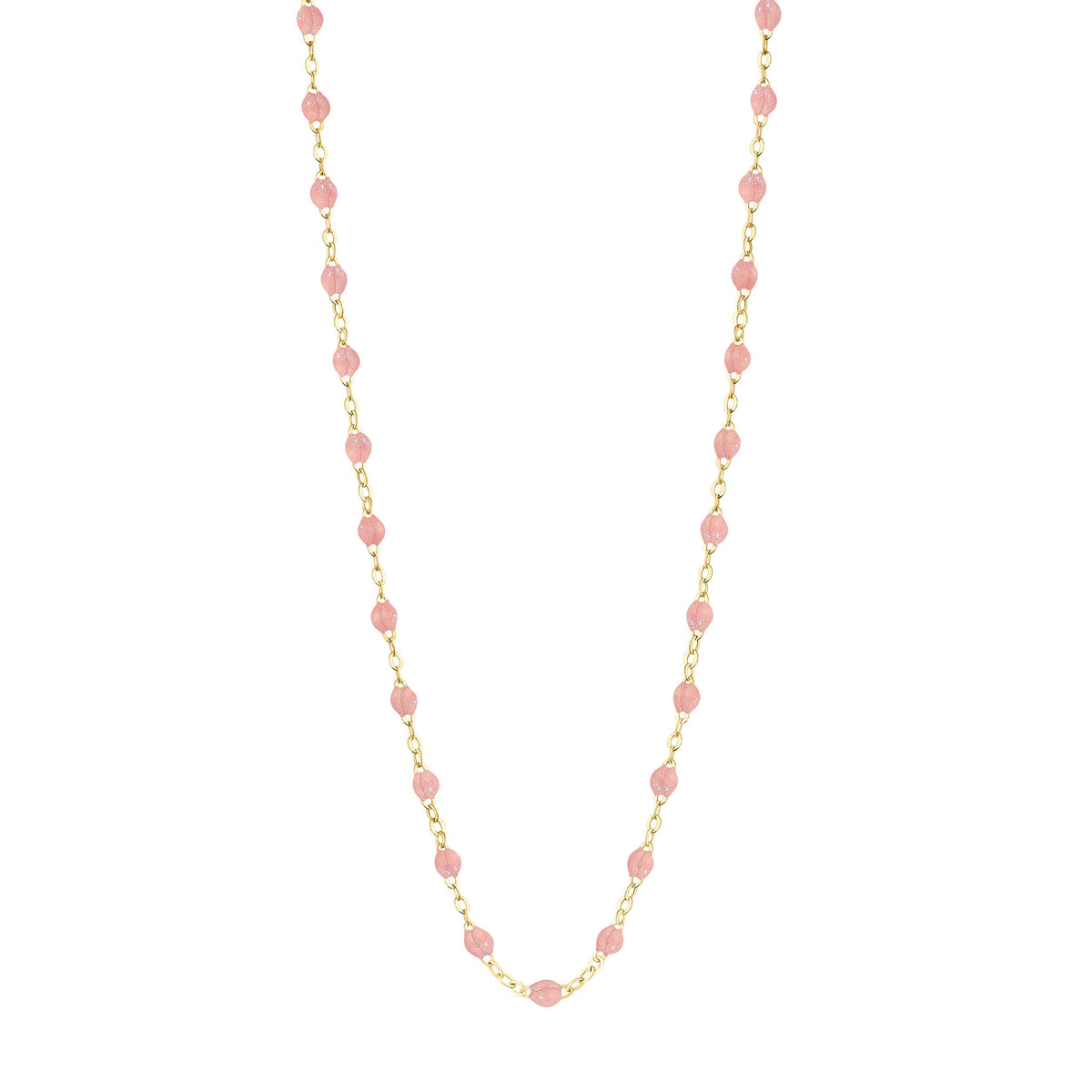 Classic Gigi Blush necklace, Yellow Gold, 17.7