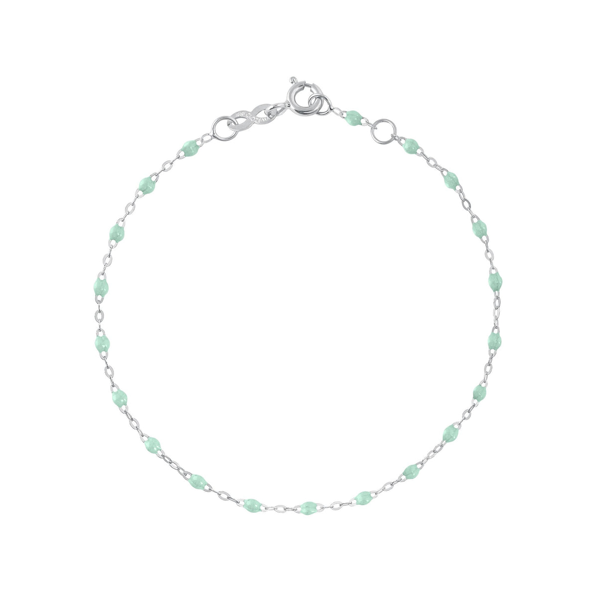Classic Gigi Jade bracelet, White Gold, 6.7
