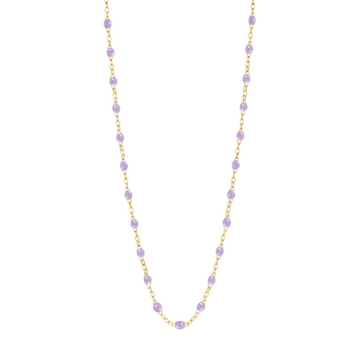 Classic Gigi Lilac necklace, yellow gold, 16.5