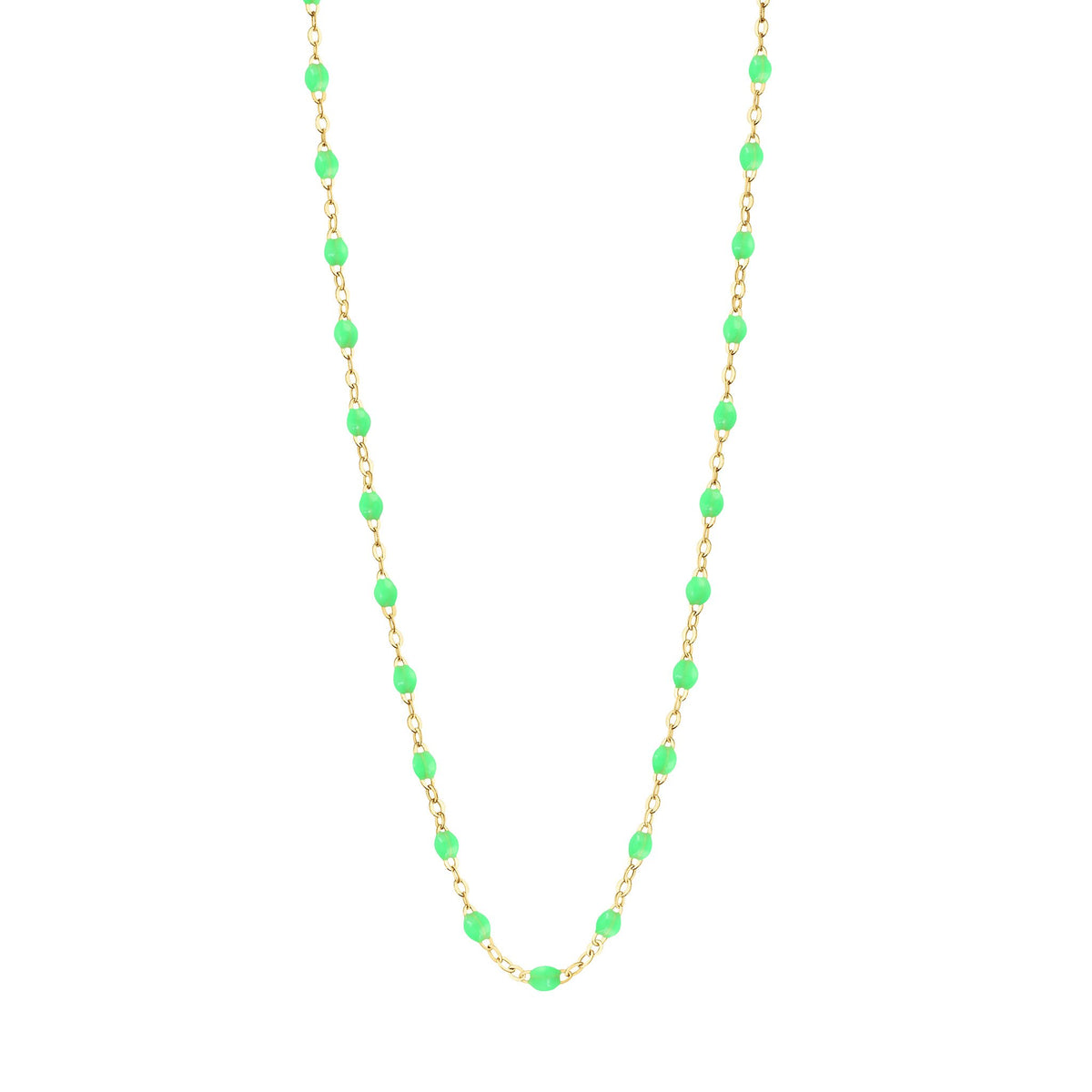 Classic Gigi Neon necklace, yellow gold, 16.5