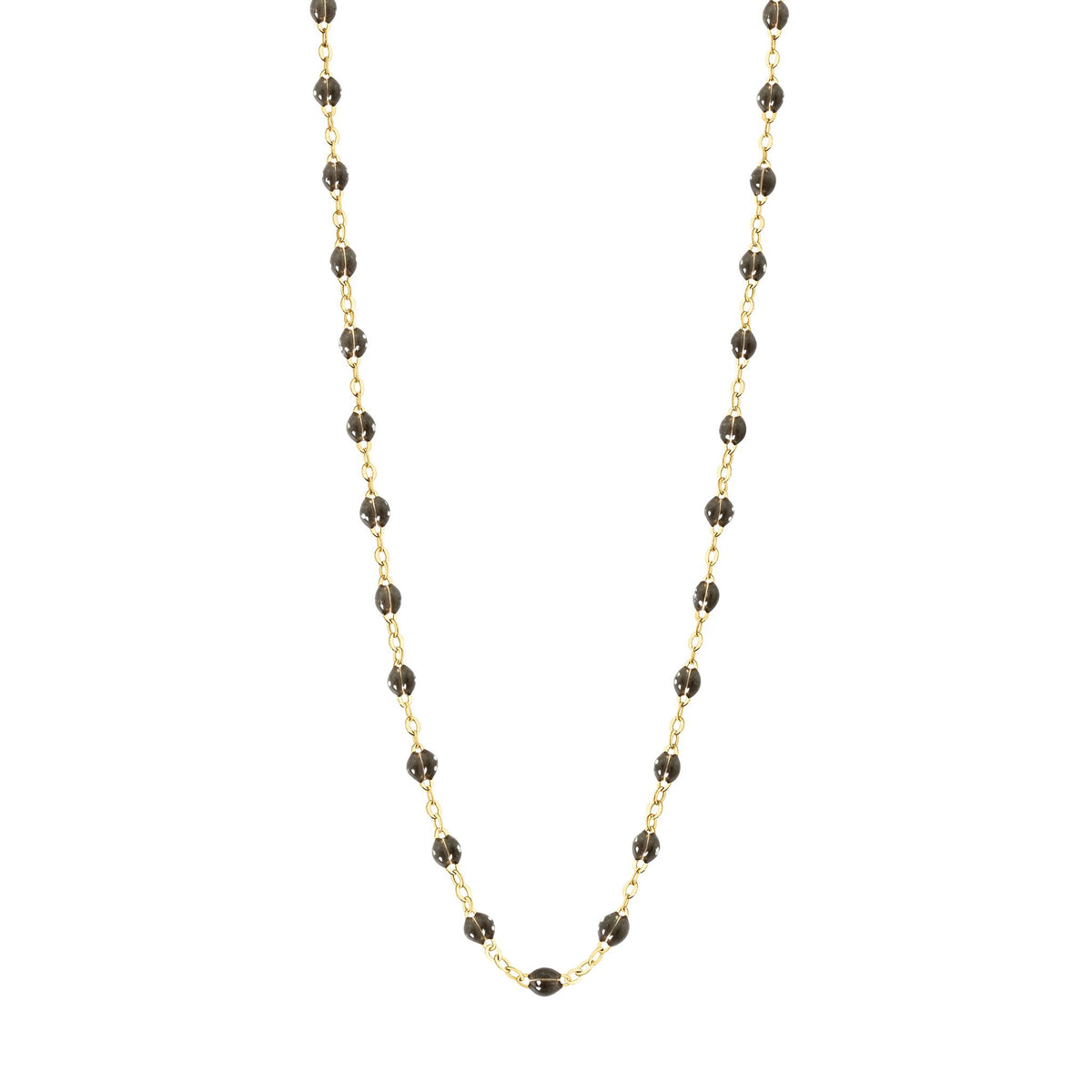 Classic Gigi Quartz Necklace, Yellow Gold, 17.7