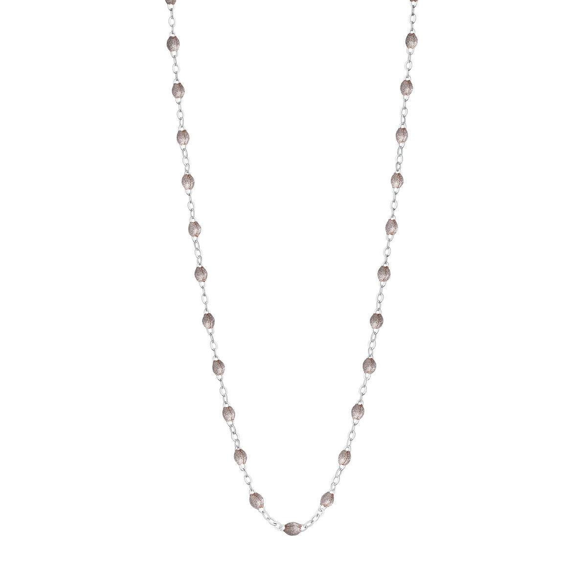 Classic Gigi Silver necklace, White Gold, 16.5