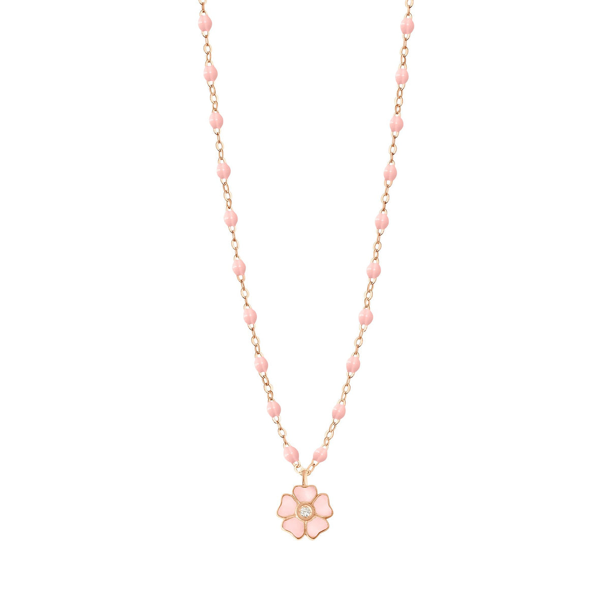 Flower Classic Gigi Baby Pink diamond necklace Rose Gold 16.5 Gigi Clozeau Jewelry