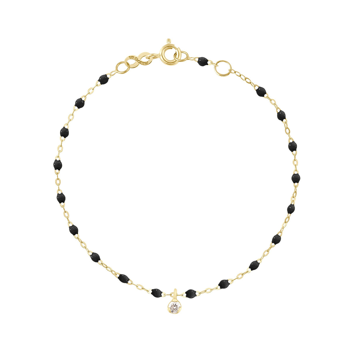 Gigi Supreme 1 Diamond Bracelet, Black, Yellow Gold, 6.7