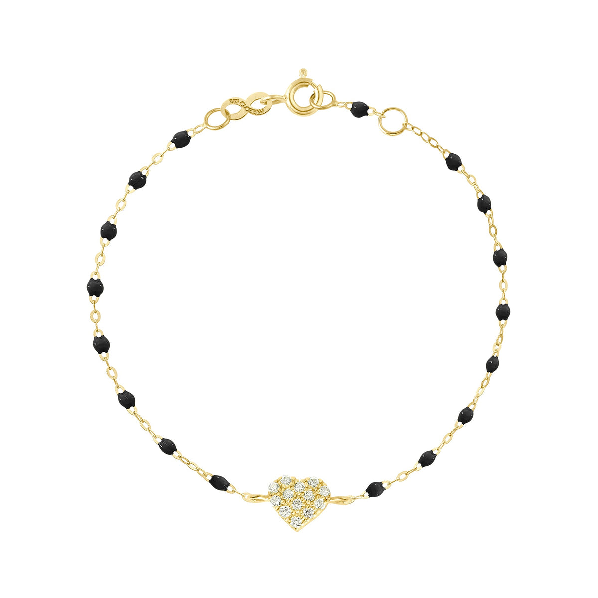 In Love Diamond Bracelet, Black, Yellow Gold, 6.7