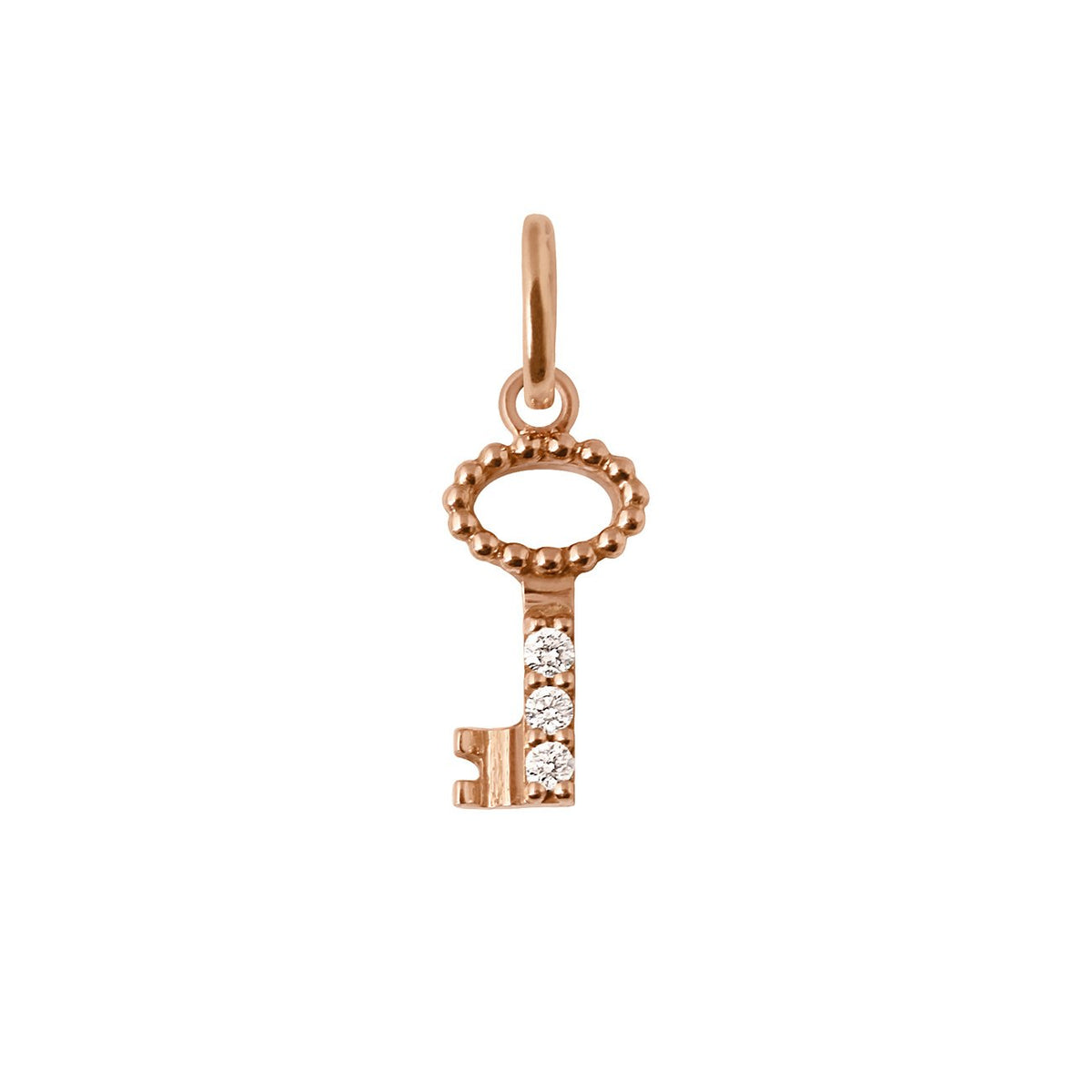 Key diamond pendant, Rose Gold | Gigi Clozeau - Luxury Fine Jewelry