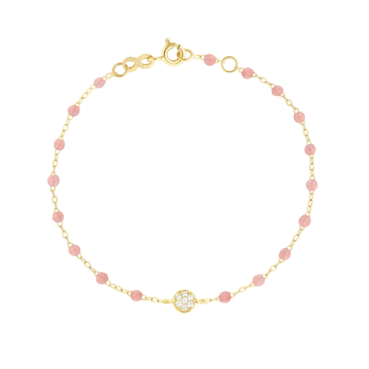 Puce Classic Gigi Blush diamond bracelet, Yellow Gold, 6.7