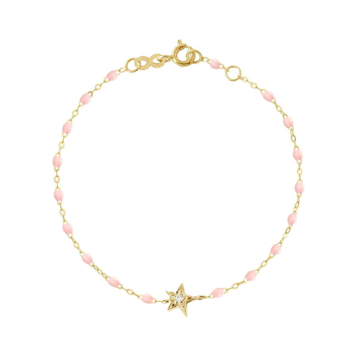 Star Classic Gigi Baby Pink diamond bracelet, Yellow Gold, 6.7