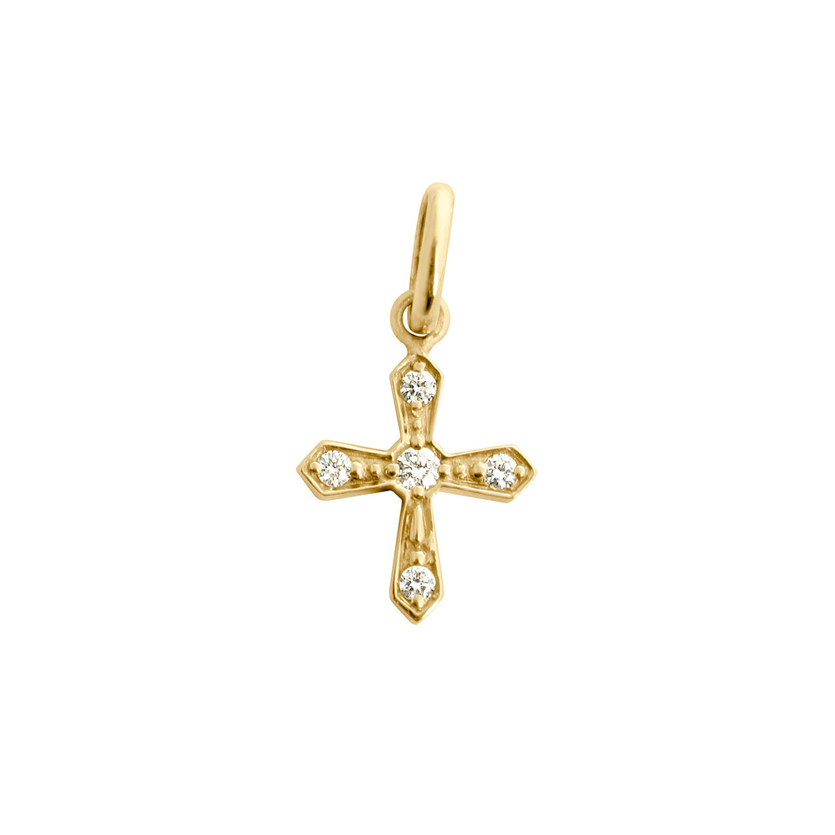 Georgie Diamond Cross Charm 2.97 CTW 18K Yellow Gold