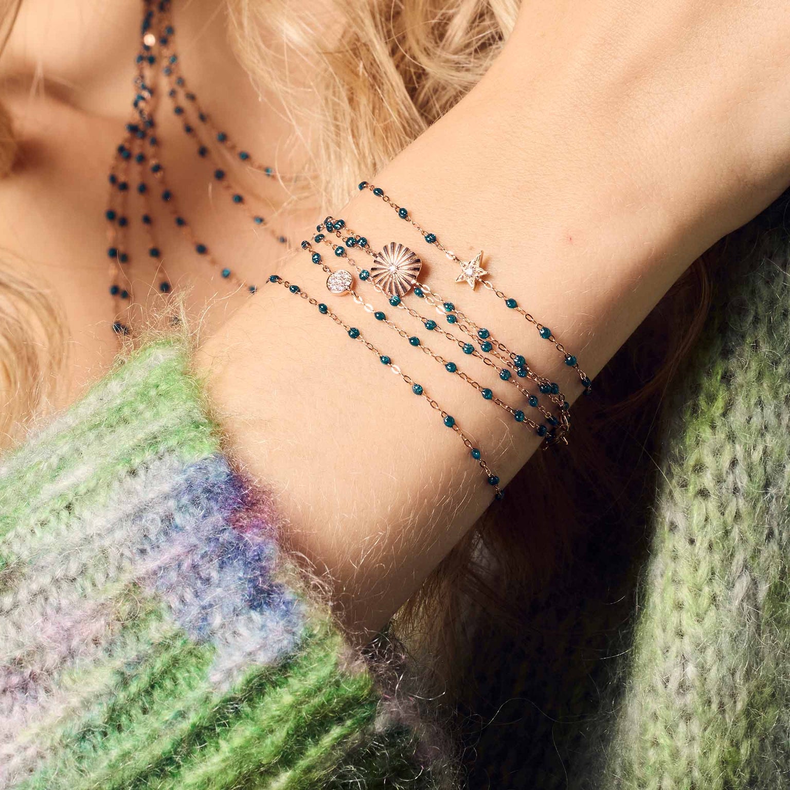 Gigi Clozeau - Puce Classic Gigi Jungle diamond bracelet, Yellow Gold, 6.7"