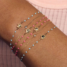 Gigi Clozeau - Mini Gigi Star Pink bracelet, Rose Gold, 6.7"