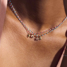 Gigi Clozeau - Lucky Heart Mini Gigi Pink necklace, Yellow Gold, 15.7"