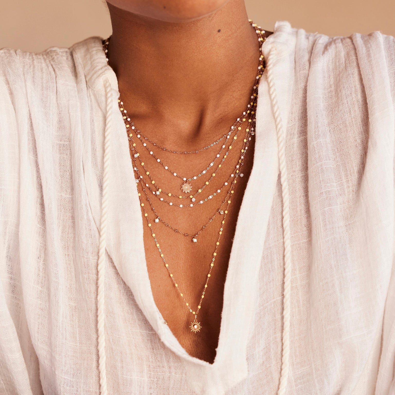 Gigi Clozeau - Classic Gigi Sparkle necklace, yellow gold, 16.5"