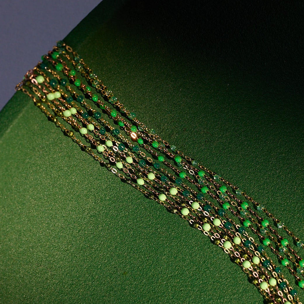 Gigi Clozeau - Classic Gigi Green necklace, yellow gold, 16.5"