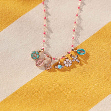 Gigi Clozeau - Eye Turquoise Resin diamond pendant, Yellow Gold