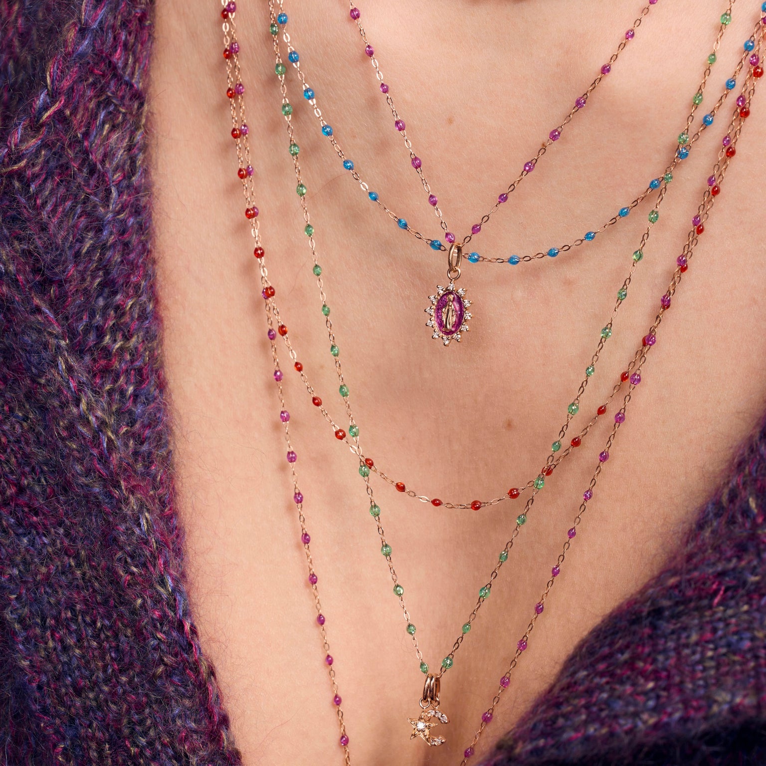 Gigi Clozeau - Classic Gigi Ruby necklace, yellow gold, 16.5"