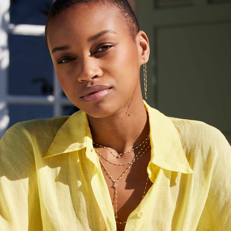 Gigi Clozeau - Classic Gigi Mimosa Necklace, Yellow Gold, 17.7"