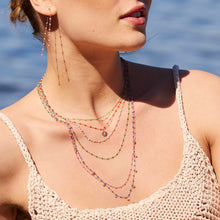 Gigi Clozeau - Lucky Sun Coral Diamond Necklace, Rose Gold, 16.5"
