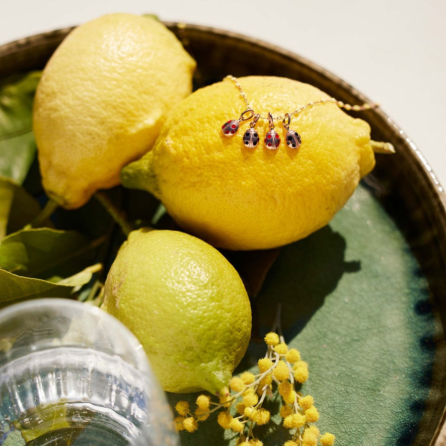 Gigi Clozeau - Ladybug Poppy Pendant, Yellow Gold