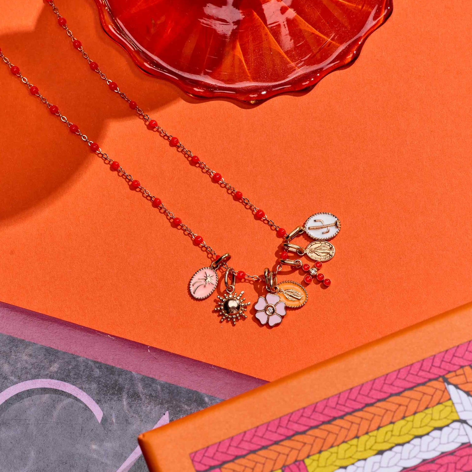 Gigi Clozeau - Classic Gigi Coral necklace, yellow gold, 16.5"