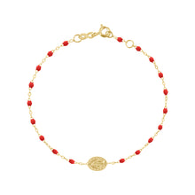Gigi Clozeau - Madone Charm Classic Gigi Poppy bracelet, Yellow Gold, 6.7"