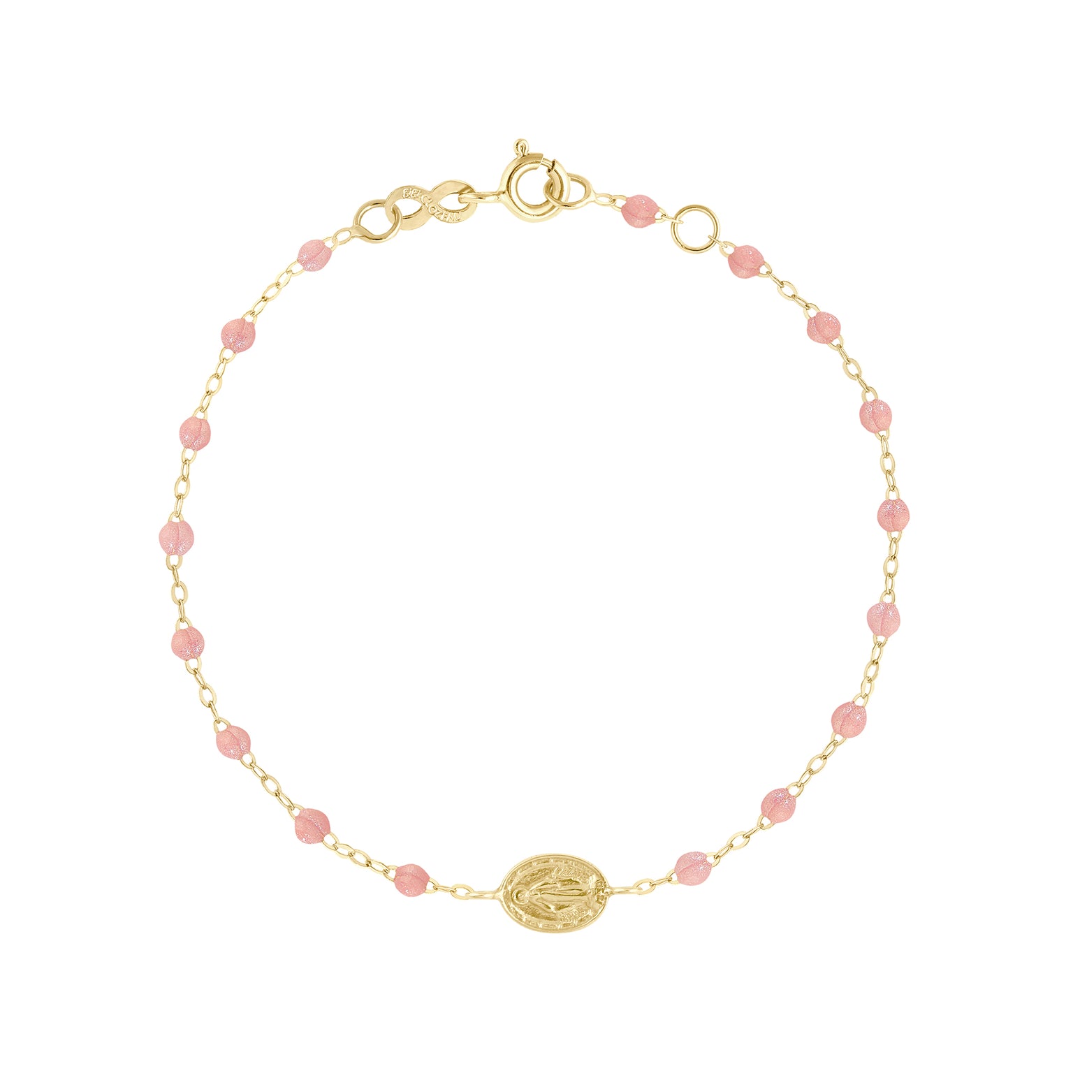 Gigi Clozeau - Madone Charm Classic Gigi Blush bracelet, Yellow Gold, 6.7"