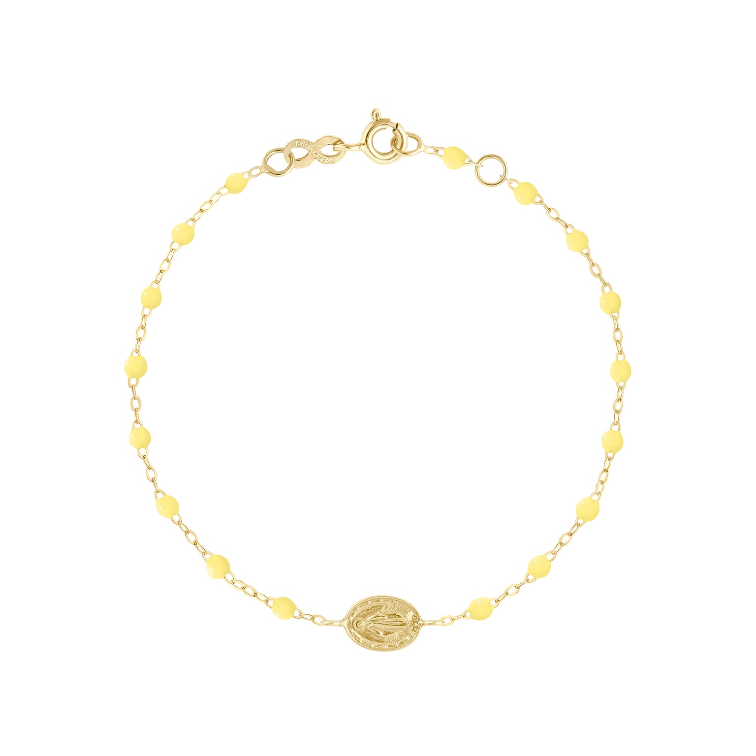Gigi Clozeau - Madone Charm Classic Gigi Mimosa bracelet, Yellow Gold, 6.7"