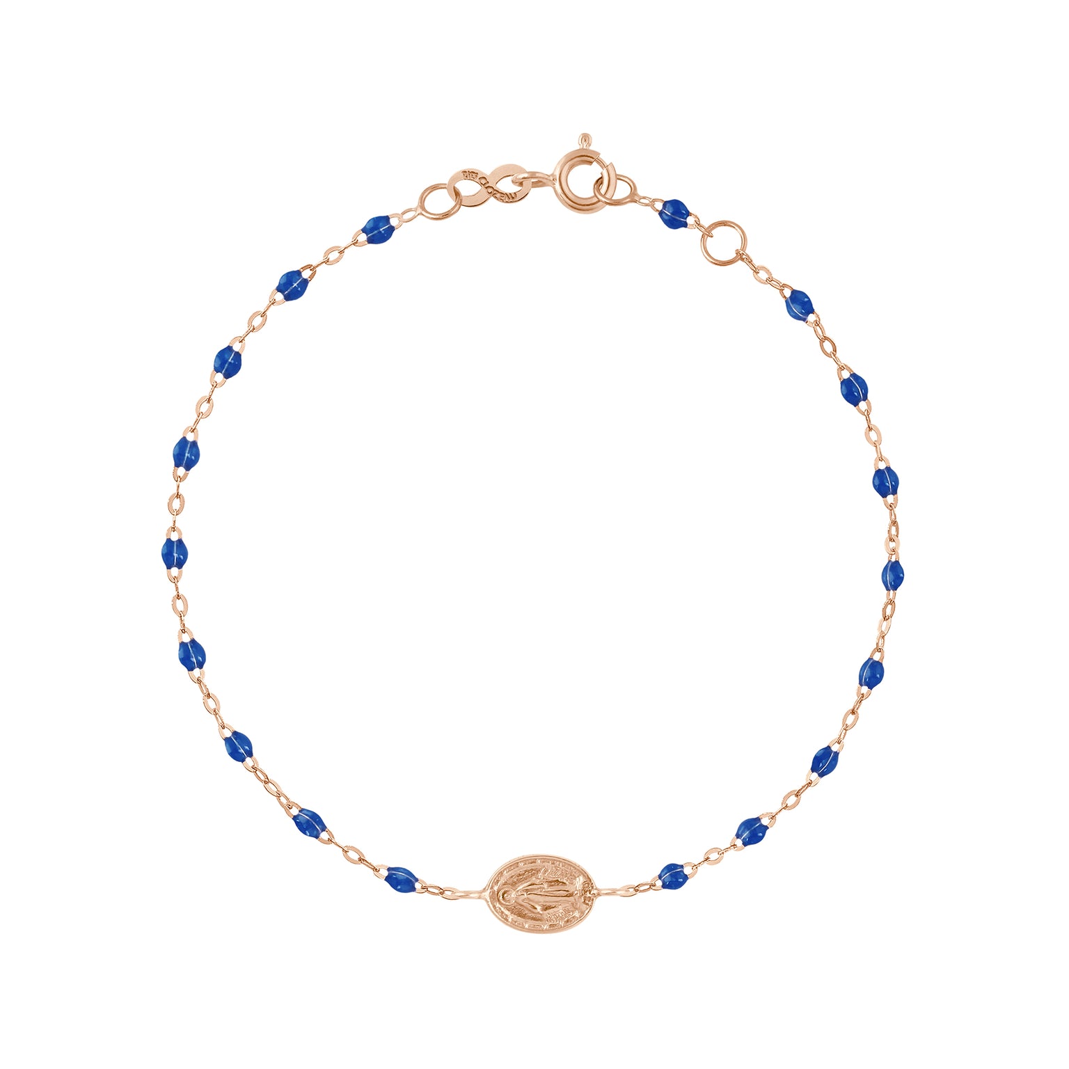 Gigi Clozeau - Madone Charm Classic Gigi Lapis bracelet, Rose Gold, 6.7"