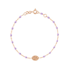 Gigi Clozeau - Madone Charm Classic Gigi Lilac bracelet, Rose Gold, 6.7"