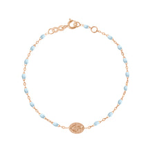 Gigi Clozeau - Madone Charm Classic Gigi Baby Blue bracelet, Rose Gold, 6.7"