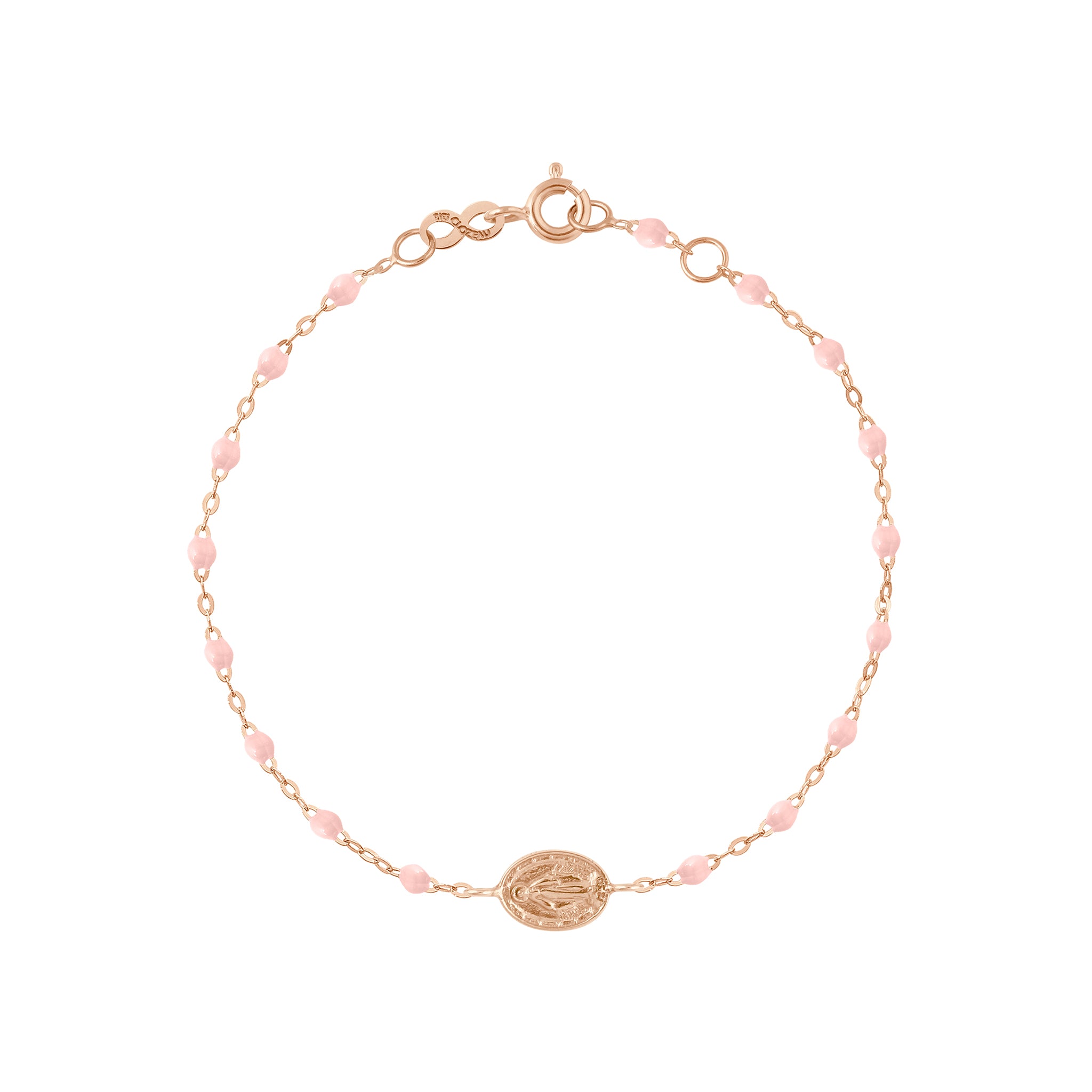 Madone Charm Classic Gigi Baby Pink bracelet, Rose Gold, 6.7