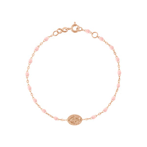 Madone Charm Classic Gigi Baby Pink bracelet, Rose Gold, 6.7