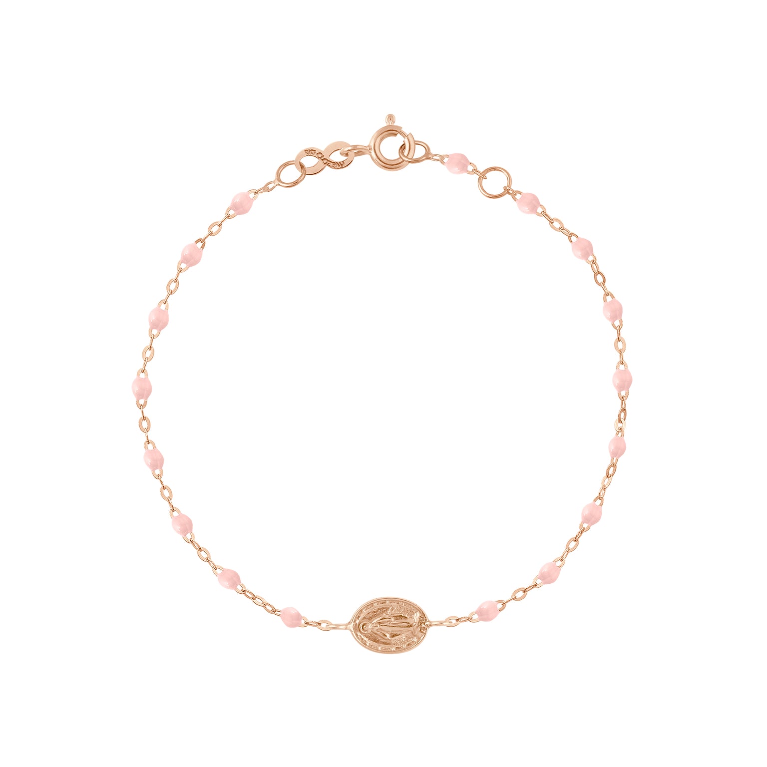 Madone Charm Classic Gigi Baby Pink bracelet, Rose Gold, 6.7