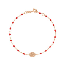 Gigi Clozeau - Madone Charm Classic Gigi Poppy bracelet, Rose Gold, 6.7"