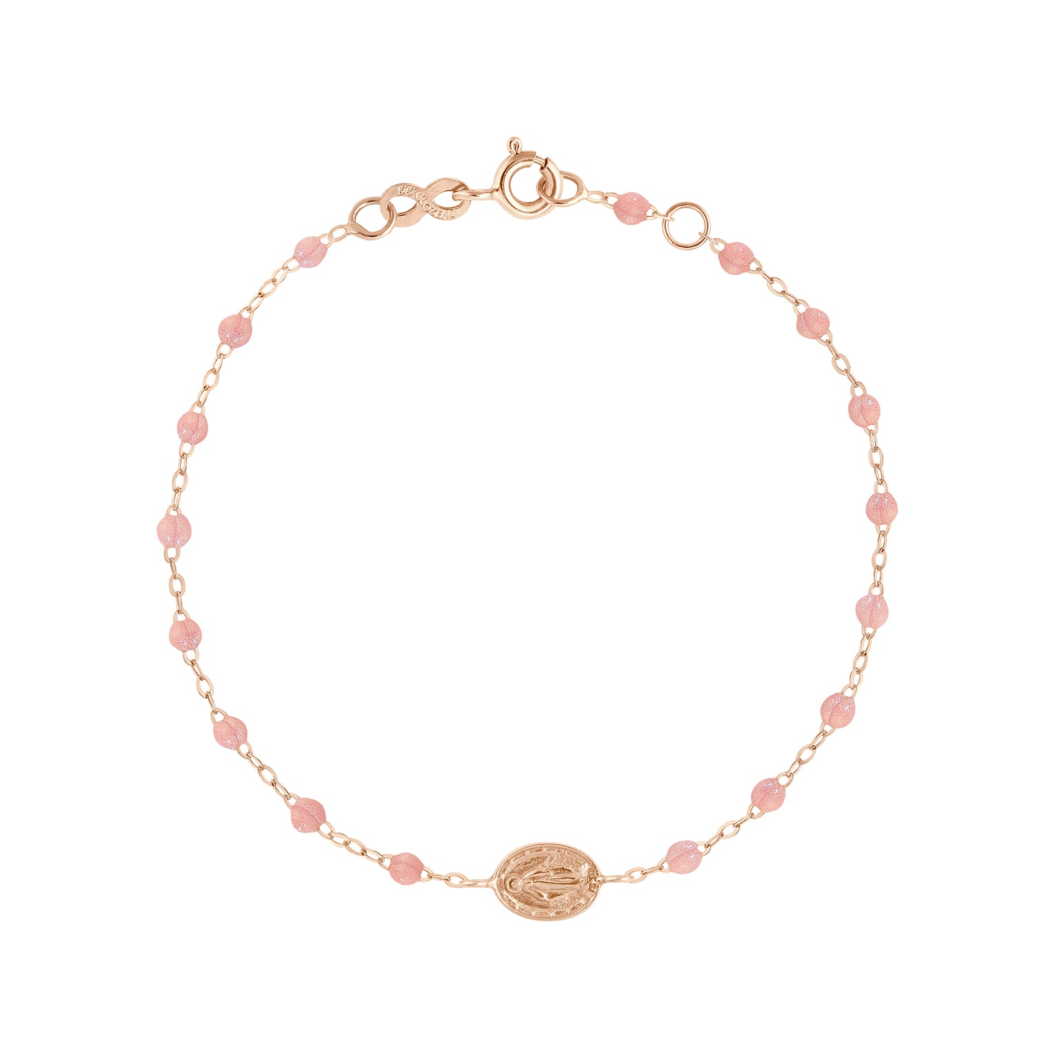 Gigi Clozeau - Madone Charm Classic Gigi Blush bracelet, Rose Gold, 6.7"
