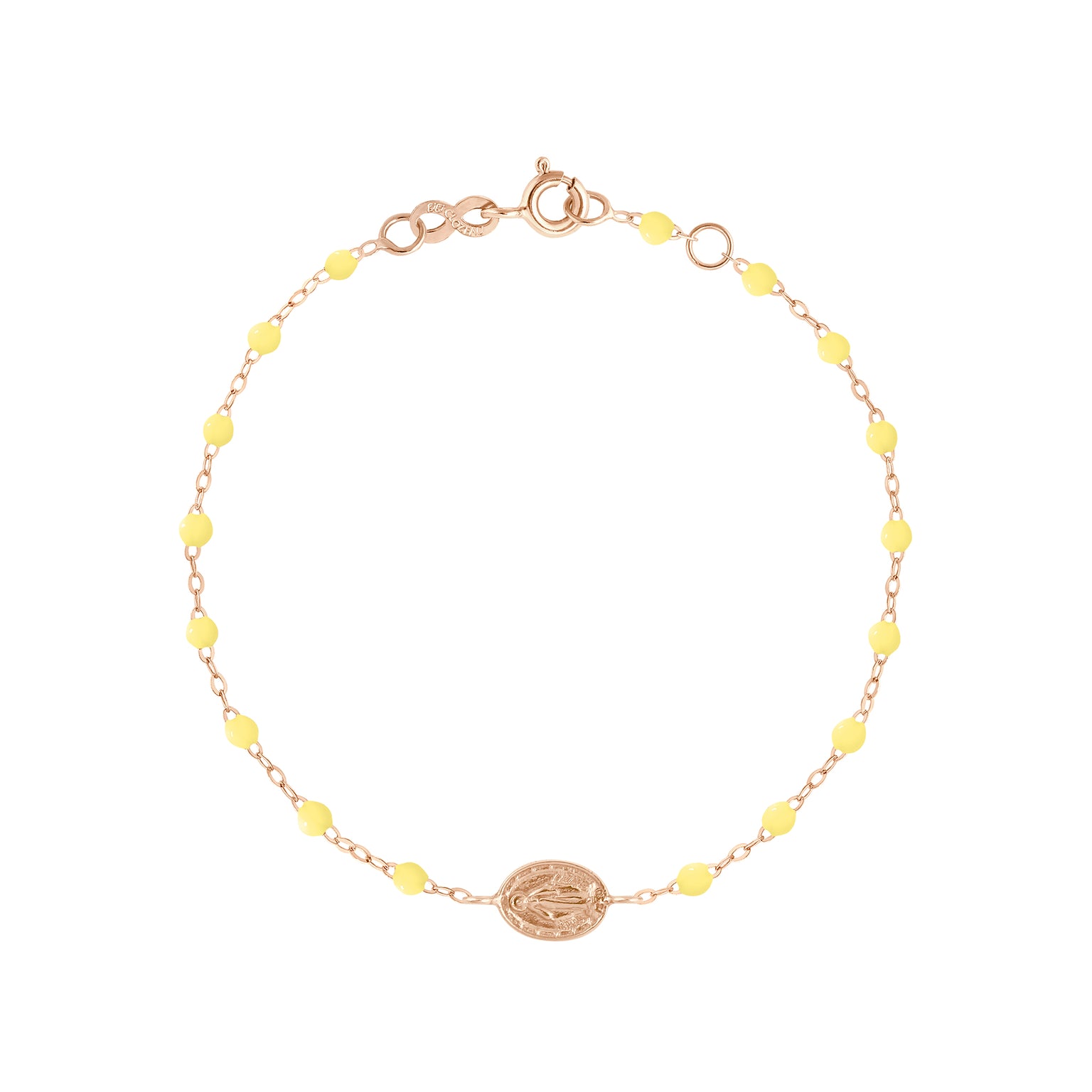 Gigi Clozeau - Madone Charm Classic Gigi Mimosa bracelet, Rose Gold, 6.7"