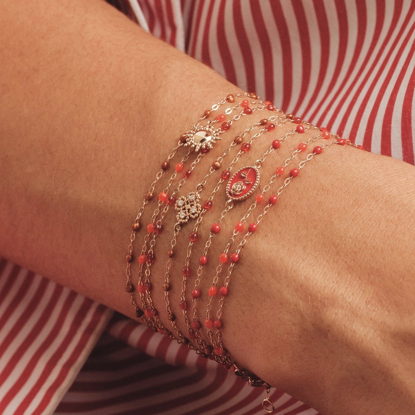 Gigi Clozeau - Poppy Rose Bracelet, Yellow Gold, 6.7"