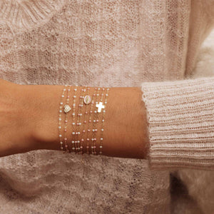 Gigi Clozeau - In Love Diamond Bracelet, Blush, Rose Gold, 6.7"