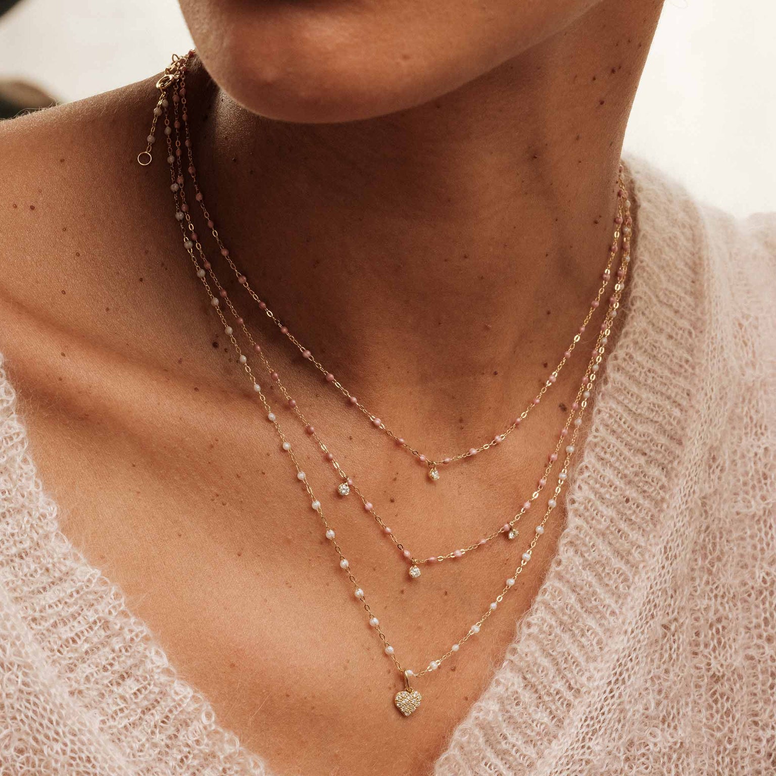 Gigi Clozeau - In Love diamond pendant, Rose Gold