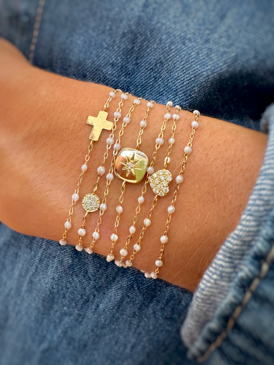 Gigi Clozeau - Classic Gigi Opal bracelet, Yellow Gold, 6.7"